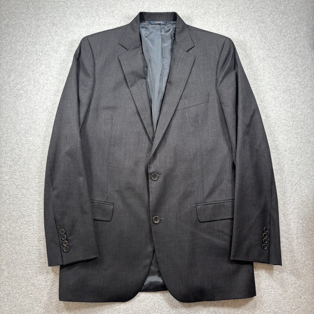 Brooks Brothers Suit Jacket 41L Gray Wool Estrato Togna Fitzgerald 1818 Italy‎